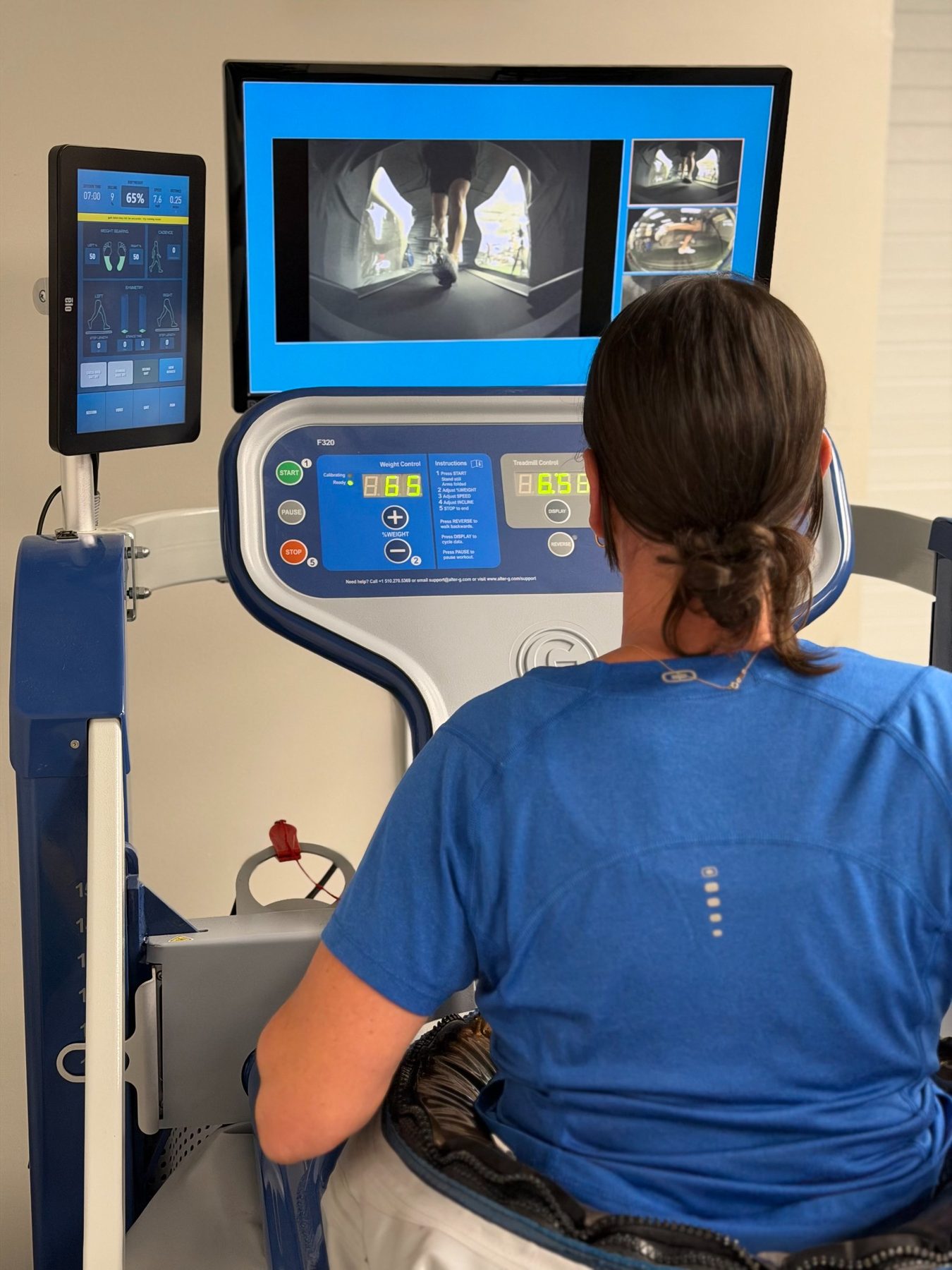 AlterG gait-analysis display